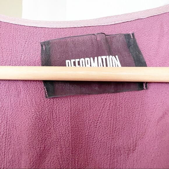 Reformation Kai Pink Purple Cutout Long Wrap Dress Size X-Small - Picture 3 of 8